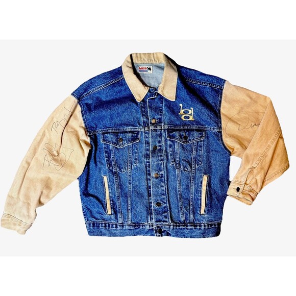 Whoa Apparel Jean Jacket Singer Billy Dean Autographed Tour jacket   Men’s L - Picture 2 of 16